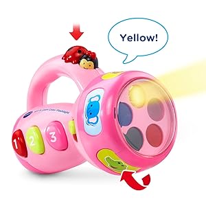 VTech 旋轉學習彩色手電筒玩具(粉色)