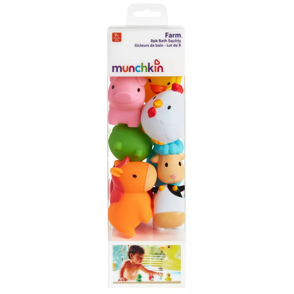 Fun Munchkin 洗澡噴水玩具 - 農場好朋友 (8款農場動物) | 適合9個月以上寶寶