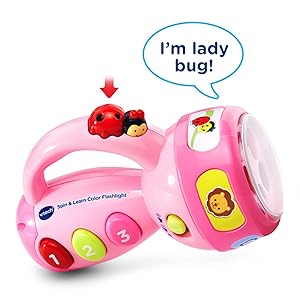 VTech 旋轉學習彩色手電筒玩具(粉色)