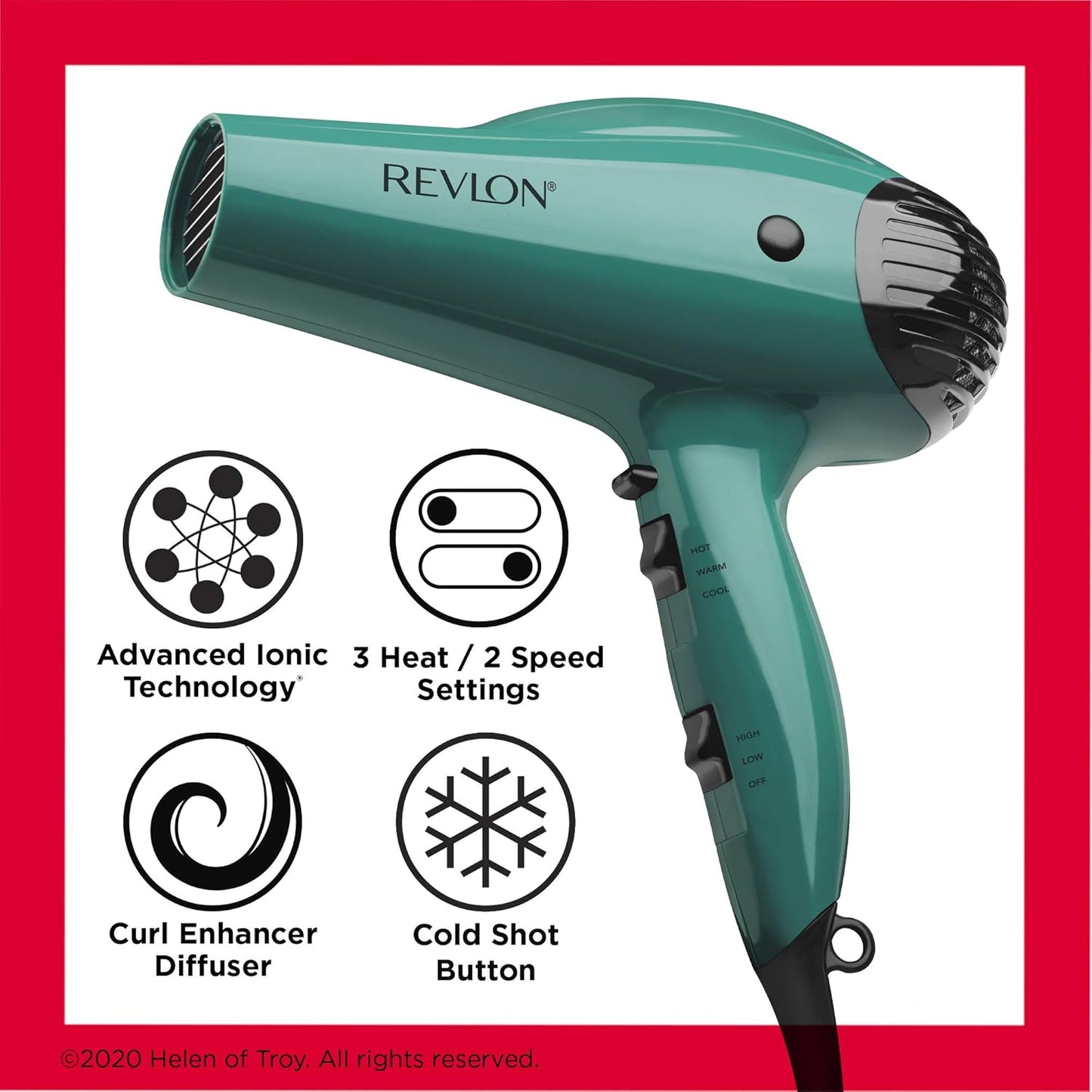 REVLON帶擴散器的容量增强型吹風機