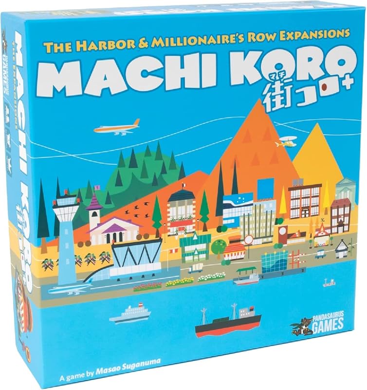 Machi Koro快節奏骰子滾動策略遊戲,適合8歲以上兒童和成人,2-4名玩家,30分鐘遊戲時間