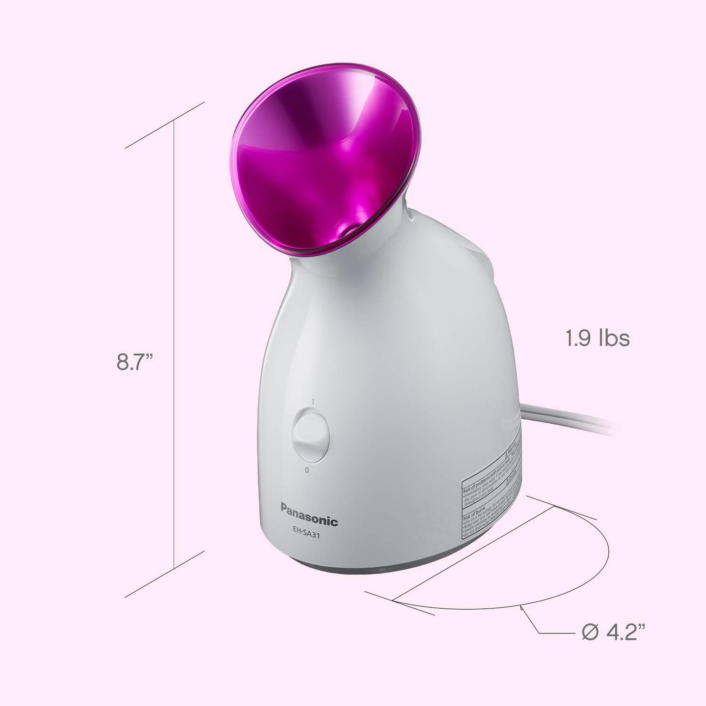 Panasonic EH-SA31VP水療品質面部蒸籠,採用超細蒸氣進行保濕和清潔, 一鍵操作