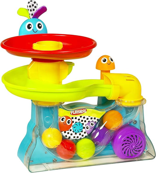 孩之寶Playskool兒童玩具，適合9個月及以上的幼兒和嬰兒，帶5個球