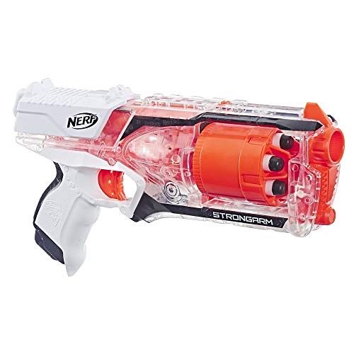 NERF Elite Strongarm，旋轉桶，大滿貫射擊，6飛鏢，8歲及以上男孩女孩
