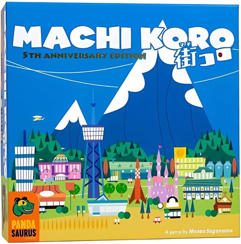 Machi Koro快節奏骰子滾動策略遊戲，適合8歲以上兒童和成人，2-4名玩家，30分鐘遊戲時間