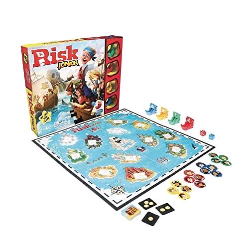 Hasbro Gaming Risk Junior : 遊戲風險少年：戰畧棋盤遊戲； 5歲及以上兒童經典遊戲入門； 海盜主題（亞馬遜獨家）